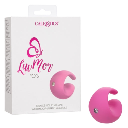 LuvMor "O"s Pink Mini Curved Massager with 10 Speeds, Liquid Silicone, Rechargeable, Waterproof > Vibrators > Finger Vibrators - Tophatter Daily Deals