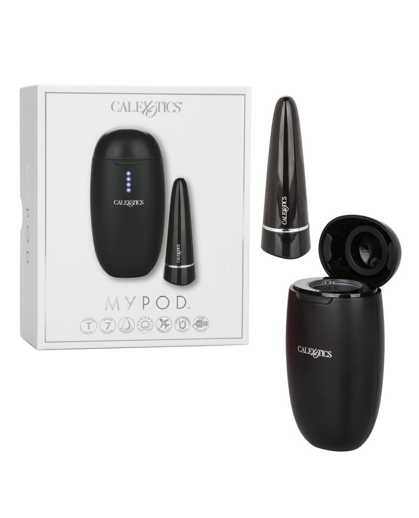 My Pod Black Waterproof Vibrator with Wireless Magnetic Charging and UV Sanitizing Case > Vibrators > Standard Vibrators - Tophatter Daily Deals