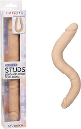 Silicone Studs Bend and Hold Dual Dong (Ivory) – 12 Inch Silicone Dildo > Dildos > Double Dildos - Tophatter Daily Deals