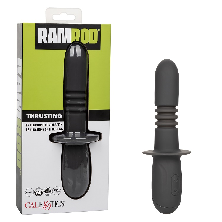 Ramrod Black Dual Motor Silicone Probe with 12 Functions > Dildos > Neutral Dildos - Tophatter Daily Deals