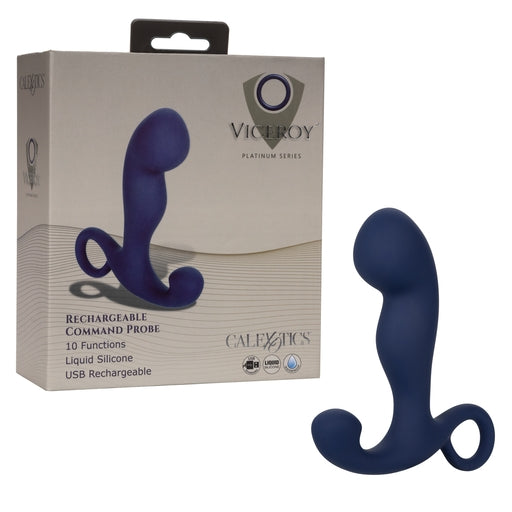 Viceroy Command Probe Blue Liquid Silicone with 10 Vibration Functions > Anal Range > Prostate Plugs - Tophatter Daily Deals