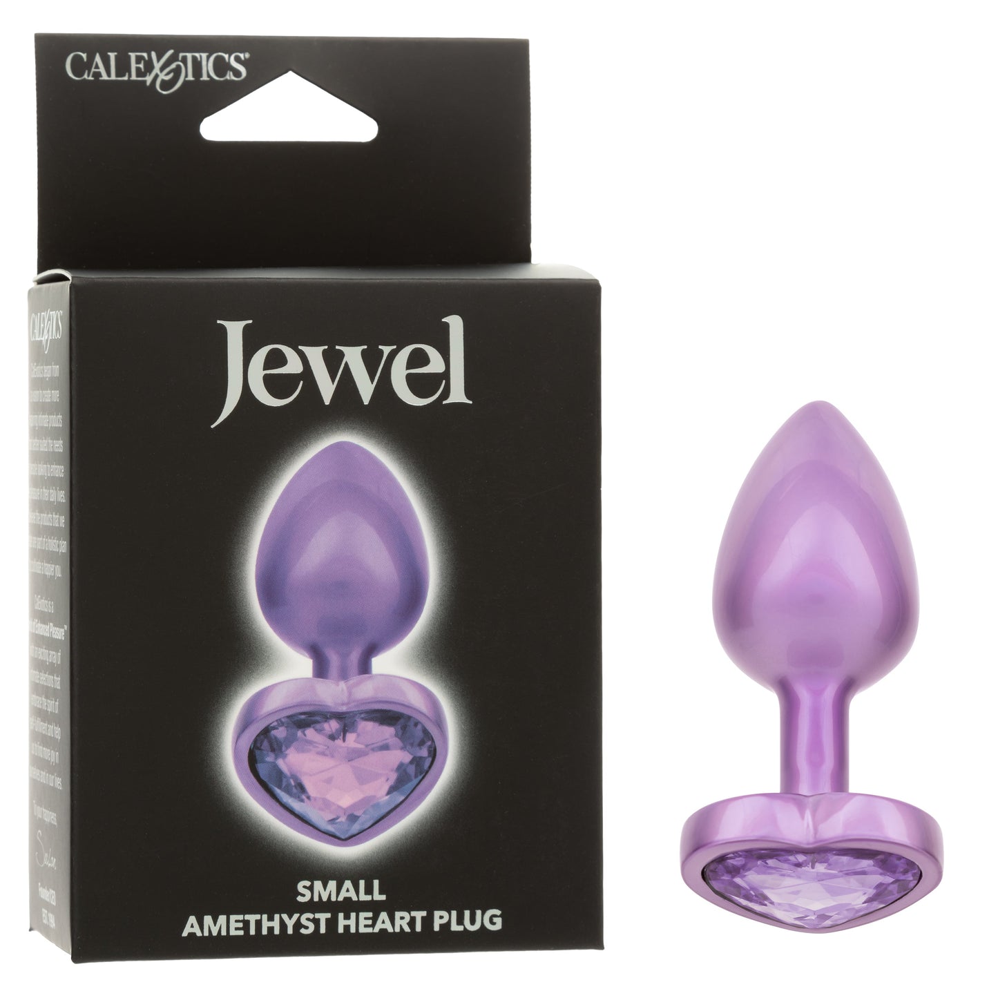 Jewel Small Amethyst Heart Plug – Smooth Streamlined Metal Butt Plug 2.25 Inch by 1.25 Inch > Anal Range > Jewel Butt Plugs - Tophatter Daily Deals