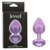 Jewel Large Amethyst Heart Plug with Iridescent Finish and Sparkling Gem Accent > Anal Range > Jewel Butt Plugs - Tophatter Daily Deals