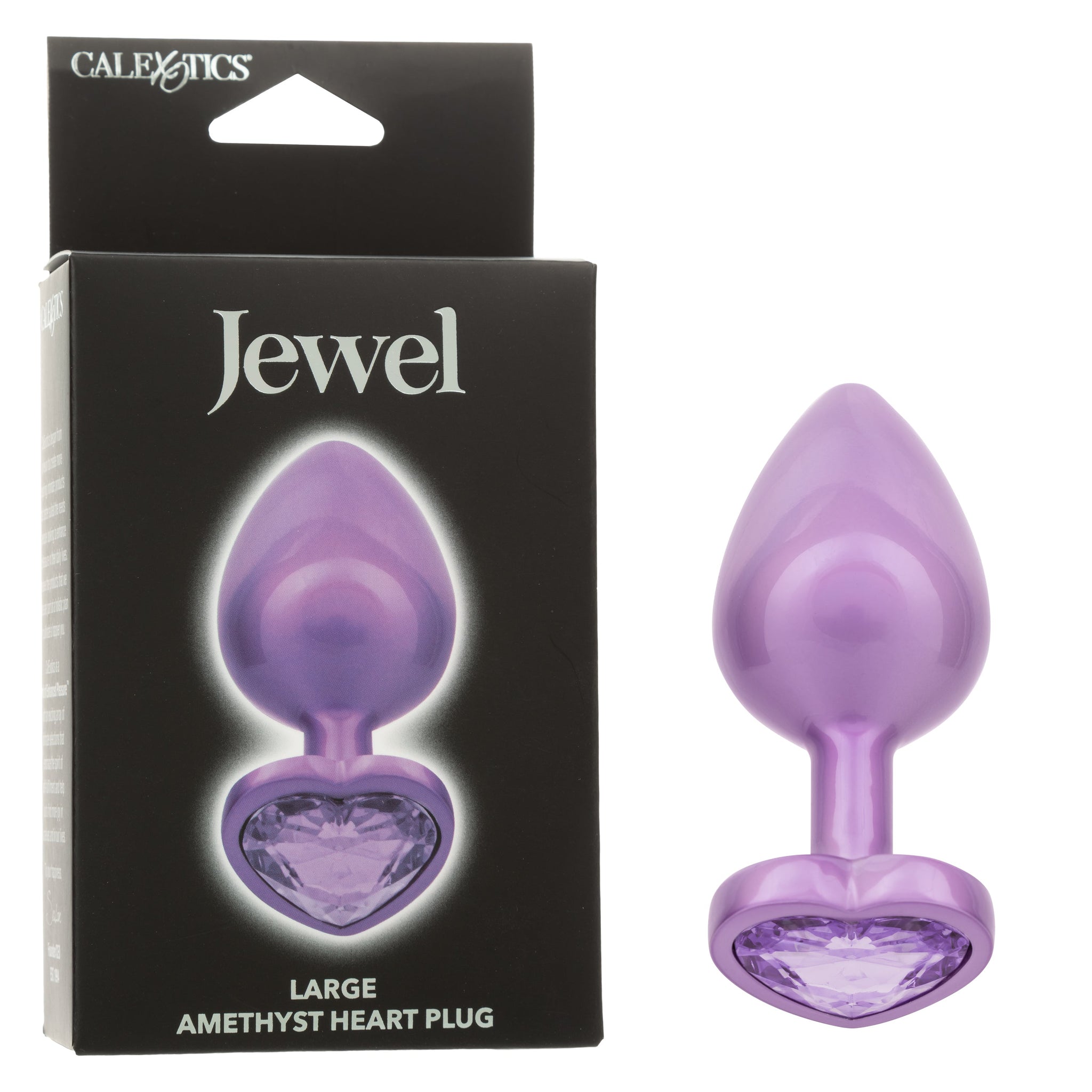 Jewel Large Amethyst Heart Plug with Iridescent Finish and Sparkling Gem Accent > Anal Range > Jewel Butt Plugs - Tophatter Daily Deals