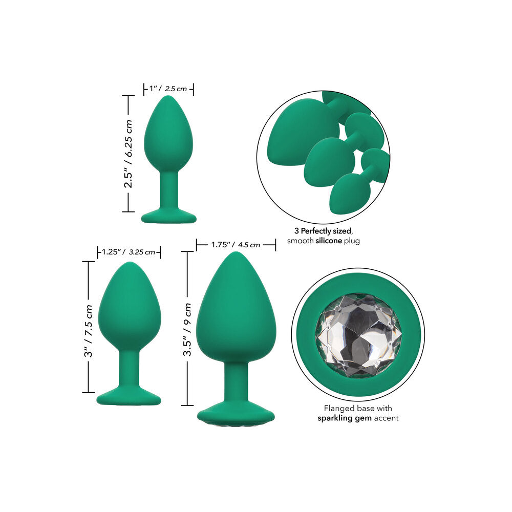 Cheeky Gems Three-Piece Set – Graduated Anal Plugs Set > Anal Range > Butt Plug Kits - Tophatter Daily Deals