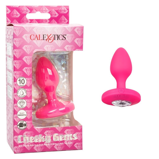 Cheeky Gems Medium Rechargeable Vibrating Probe – Silicone Vibrator > Anal Range > Vibrating Butt Plugs - Tophatter Daily Deals