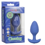 Cheeky™ Vibrating Glow-In-The-Dark Large Blue Silicone Butt Plug with 10 Speeds and Battery > Anal Range > Vibrating Butt Plugs - Tophatter Daily Deals