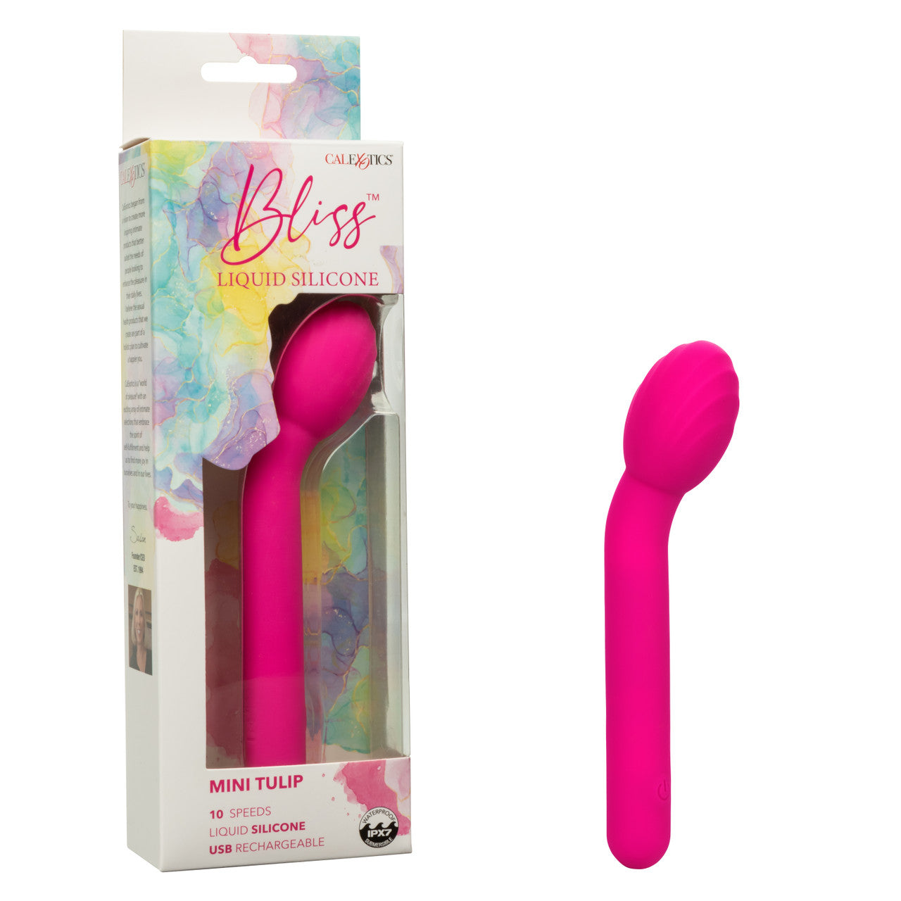 Bliss Liquid Silicone Mini Tulip Pink G-Spot Stimulator with 10 Vibration Speeds > Sex Toys For Ladies > G-Spot Vibrators - Tophatter Daily Deals