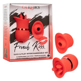 French Kiss Suck & Play Interchangeable Set – 12 Function Vibration and Suction Toy > Vibrators > Ladies > Clitoral Vibrators and Stimulators - Tophatter Daily Deals