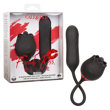 French Kiss Elite Lover – Vibrating and Rotating Bullet Teaser Vibrator with 10 Functions > Sex Toys For Ladies > Clitoral Vibrators and Stimulators - Tophatter Daily Deals