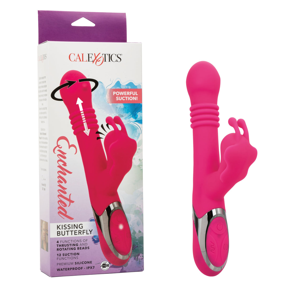 Enchanted Kissing Butterfly 5" Insertable Vibrator with Powerful Suction and Intimate Sensations > Vibrators > Ladies > Rabbit Multi - Tophatter Daily Deals