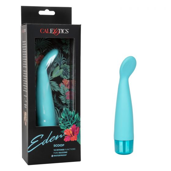 Eden Scoop Flexible Blue Silicone Massager with 10 Vibration Functions and Waterproof Design > Vibrators > Finger Vibrators - Tophatter Daily Deals