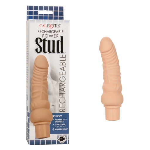 Power Stud Curvy Vibrator Ivory Flexible Silicone 12 Vibration Functions Waterproof > Vibrators > Realistic Vibrators - Tophatter Daily Deals