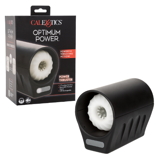 Optimum Power Power Thruster Textured Stroker Sleeve with 5 Thrusting Functions > Sex Toys For Men > Masturbators > Vibrating - Tophatter Daily Deals