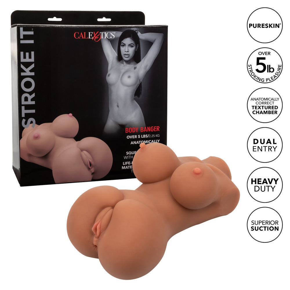 Stroke It Body Banger Male Masturbator Real Flesh Brown > Sex Toys For Men > Masturbators > Manual - Tophatter Daily Deals