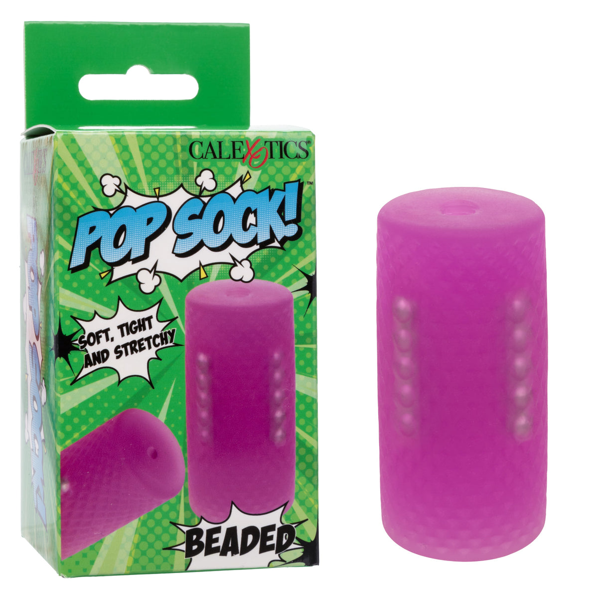 Pop Sock Beaded Purple Textured Soft Stretchy Male Stroker Sleeve > Sex Toys For Men > Masturbators Cup - Tophatter Daily Deals