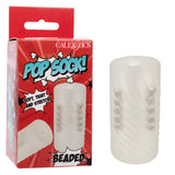Pop Sock Beaded Clear Soft Tight and Stretchy Textured Stroker > Sex Toys For Men > Masturbators Cup - Tophatter Daily Deals