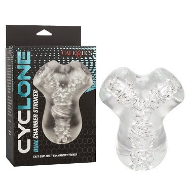 Cyclone Dual Chamber Stroker Transparent Soft Stretchy Material Easy-Grip Design > Sex Toys For Men > Masturbators > Manual - Tophatter Daily Deals