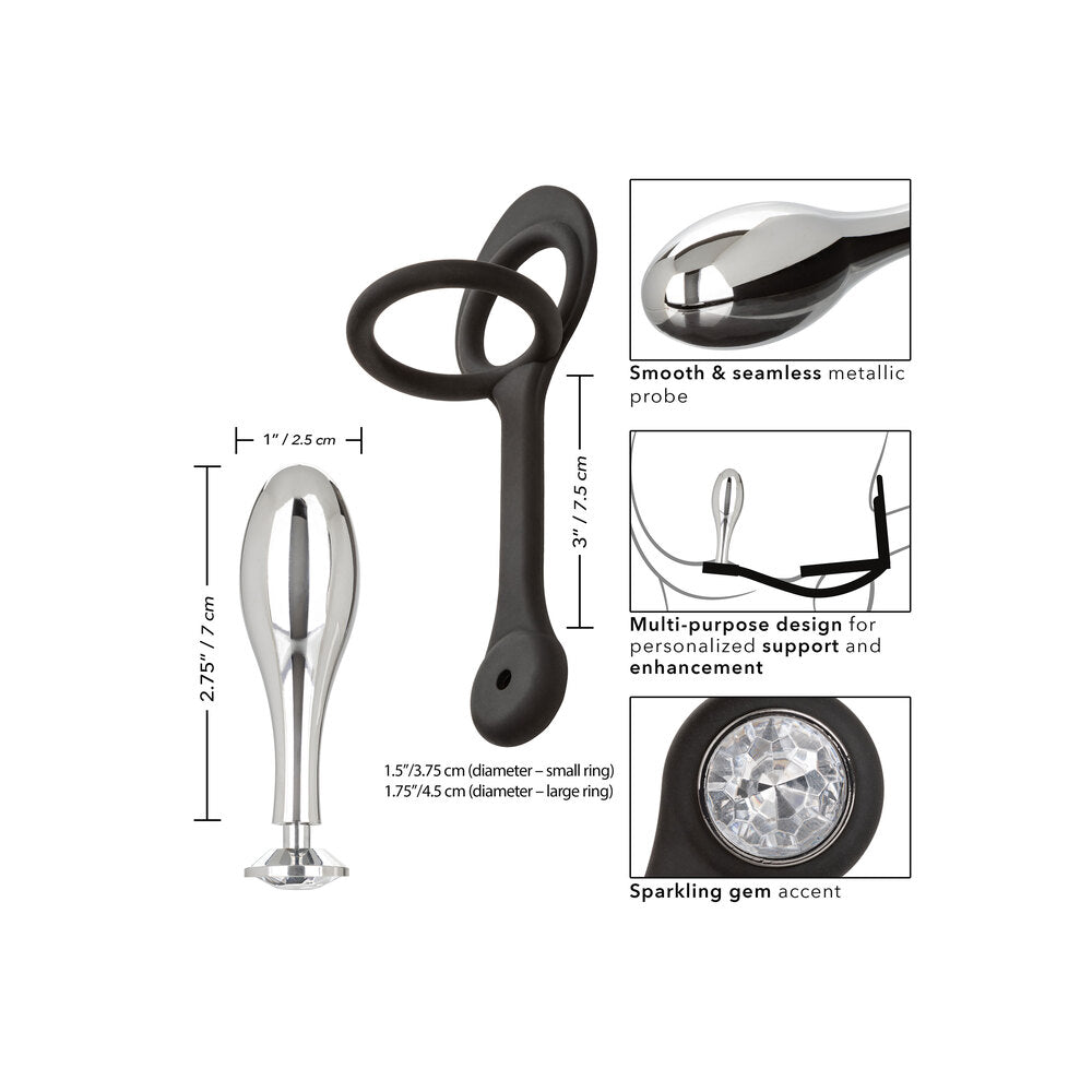 Star Fucker Teardrop Plug And Cockring – Silicone And Metal Dual Enhancer Plug And Cockring > Anal Range > Prostate Plugs - Tophatter Daily Deals