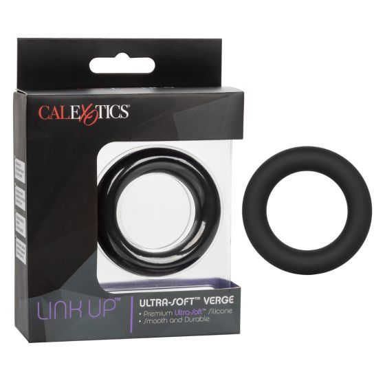 Link Up Ultra-Soft Verge Black Premium Silicone Stretchy Enhancer Ring > Cock Ring > Single - Tophatter Daily Deals