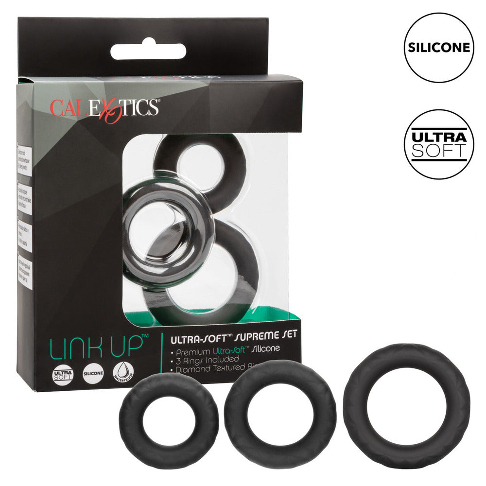 Link Up Ultra Soft Supreme – Stretchy Cock Ring Set > Cock Ring > Sets - Tophatter Daily Deals