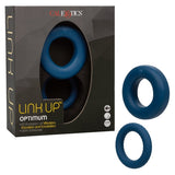 Link Up Optimum Blue Dual-Density Silicone Vibrating Enhancer and Ultra-Soft Textured Support Ring > Cock Ring > Vibrating - Tophatter Daily Deals