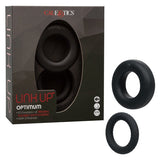 Link Up Optimum Black Dual-Density Silicone Vibrating Enhancer and Ultra-Soft Textured Support Ring > Cock Ring > Vibrating - Tophatter Daily Deals
