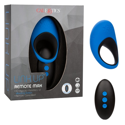 Link Up Remote Max Dual Stimulating Vibrating Silicone Ring With Remote Control Blue > Sex Toys > Couples Toys - Tophatter Daily Deals