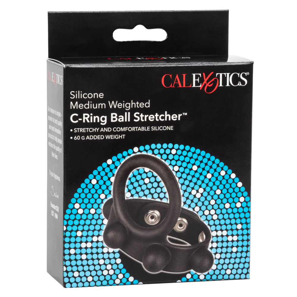 Medium Weighted Penis Ring and Ball Stretcher – Silicone Constriction Device > Sex Toys For Men > Ball Stretchers - Tophatter Daily Deals