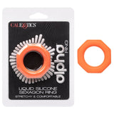 Alpha Liquid Silicone Sexagon Ring Orange Stretchy Comfortable Enhancer > Cock Ring > Single - Tophatter Daily Deals