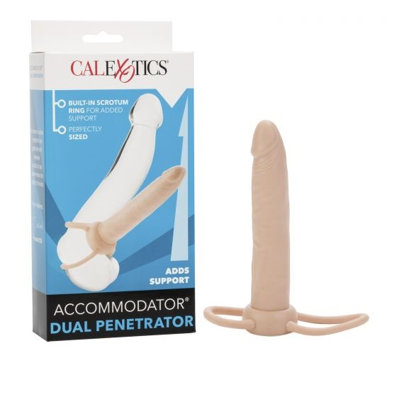 Accommodator Dual Penetrator Ivory Dildo > Dildos > Strap On Dildos - Tophatter Daily Deals