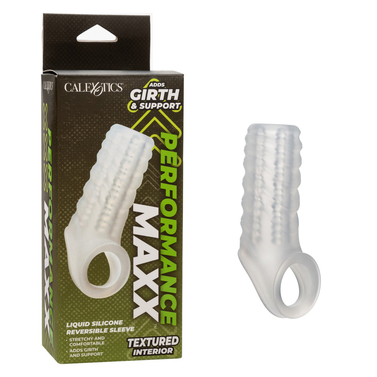 Performance Maxx Liquid Silicone Reversible Sleeve Textured Interior White > Sex Toys For Men > Penis Sleeves - Tophatter Daily Deals