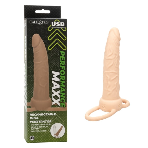 Performance Maxx Dual Penetrator Ivory with 10 Vibration Functions and Dual Support Rings > Dildos > Neutral Dildos - Tophatter Daily Deals