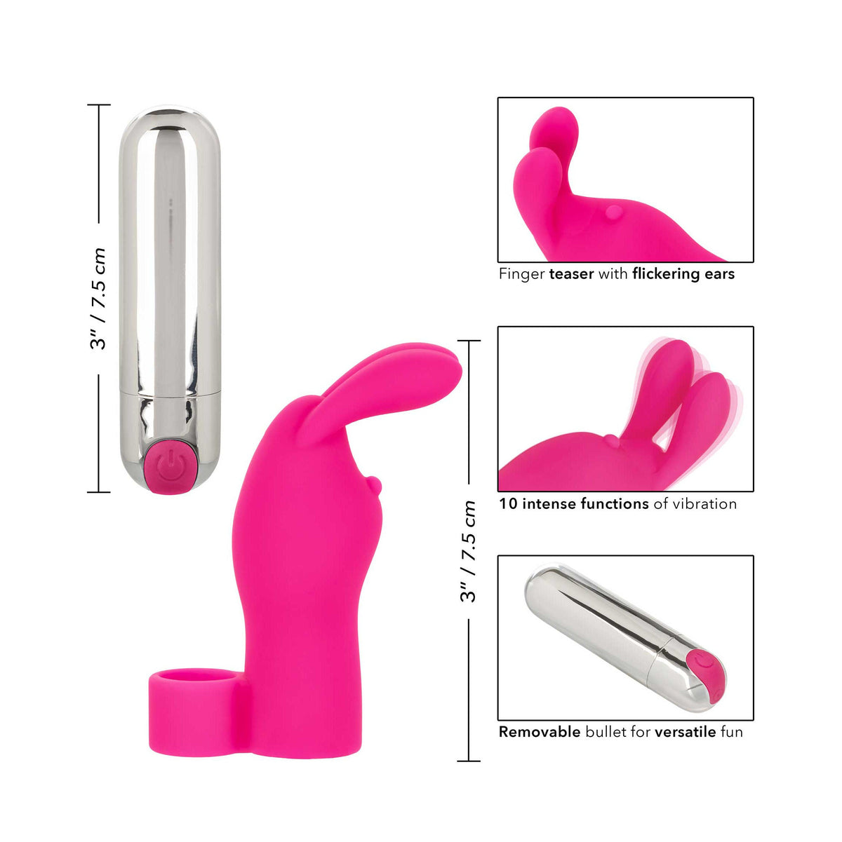 Intimate Play Rechargeable Bunny Finger Vibrator > Vibrators > Finger Vibrators - Tophatter Daily Deals