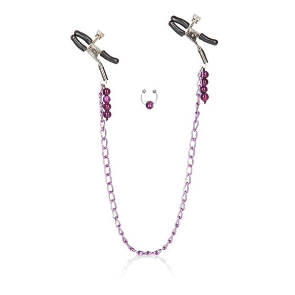 Nipple Play Purple Chain Nipple Clamps Nipple Clamps - Tophatter Daily Deals