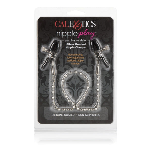 Nipple Play Silver Beaded Nipple Clamps Nipple Clamps - Tophatter Daily Deals