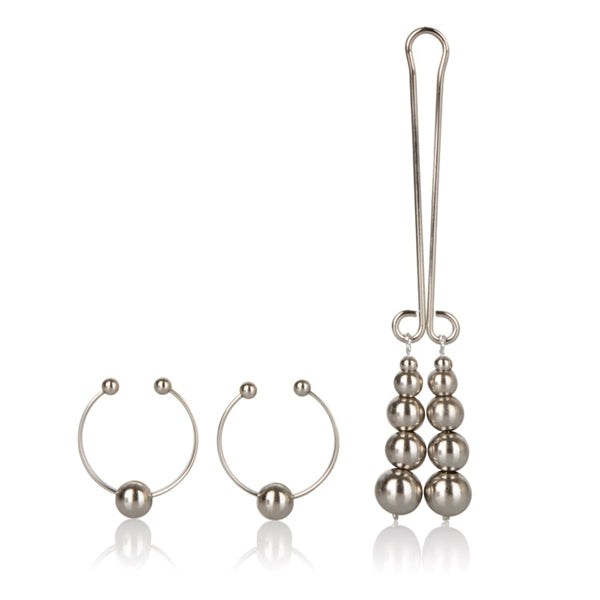 Intimate Play Nipple & Clitoral Body Jewelry Set In Silver Body Jewelry - Tophatter Daily Deals