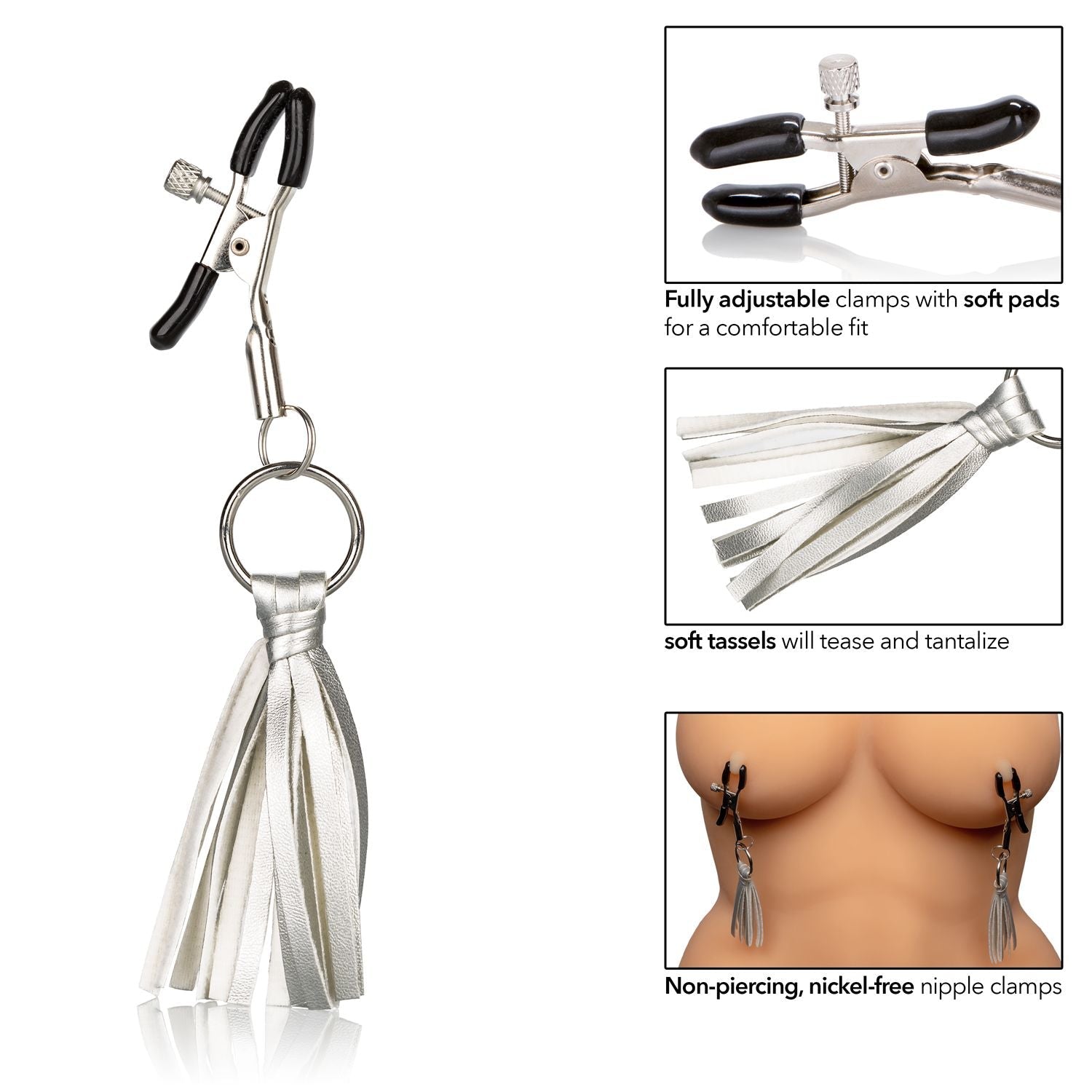 Nipple Play Playful Tassels Nipple Clamps Nipple Clamps - Tophatter Daily Deals