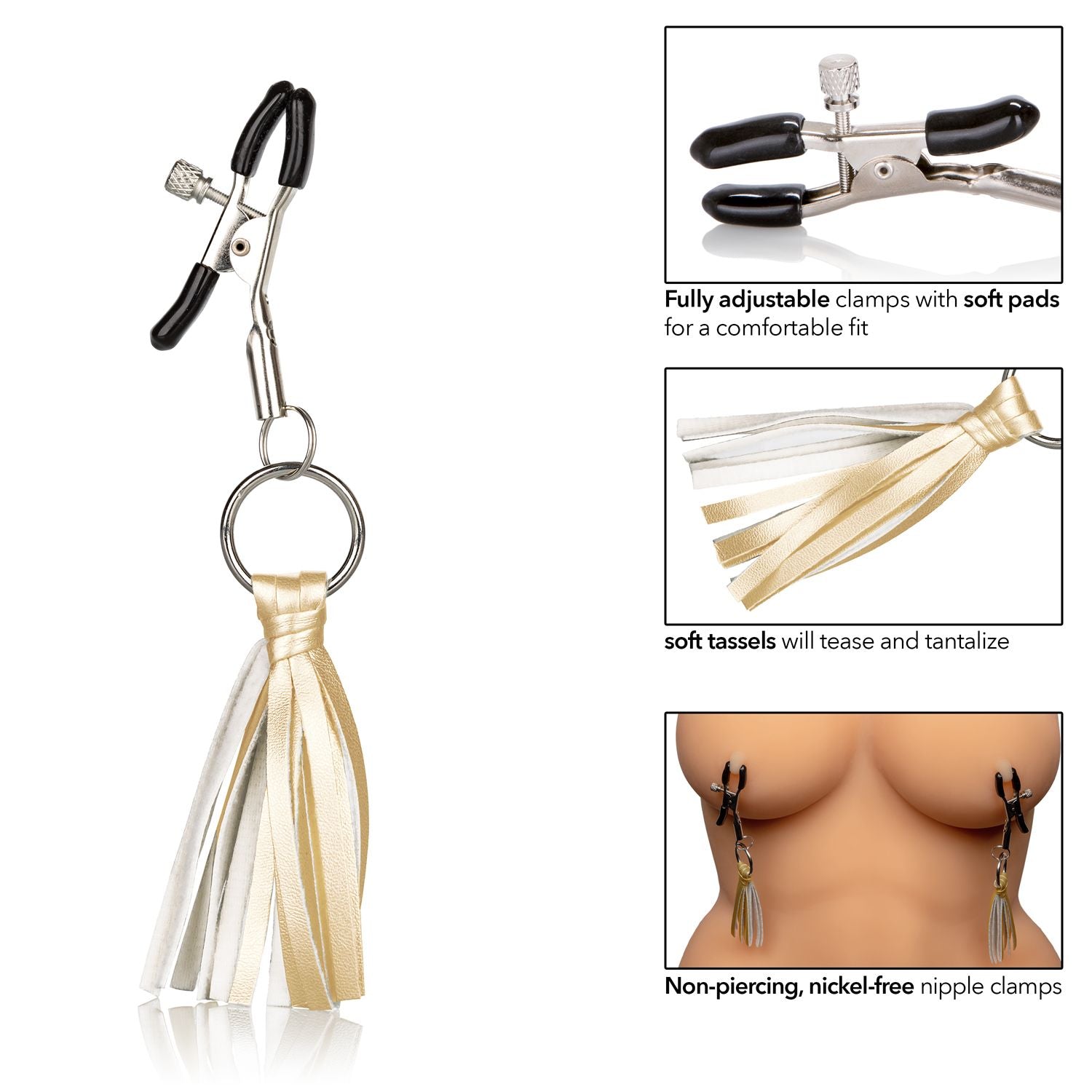 Nipple Play Playful Tassels Nipple Clamps Nipple Clamps - Tophatter Daily Deals