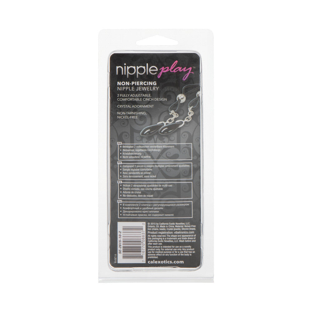 Nipple Play Non-Piercing Nipple Jewelry Crystal Teardrops – Adjustable Nipple Jewelry > Clothes > Body Jewellery (Non Piercing) - Tophatter Daily Deals