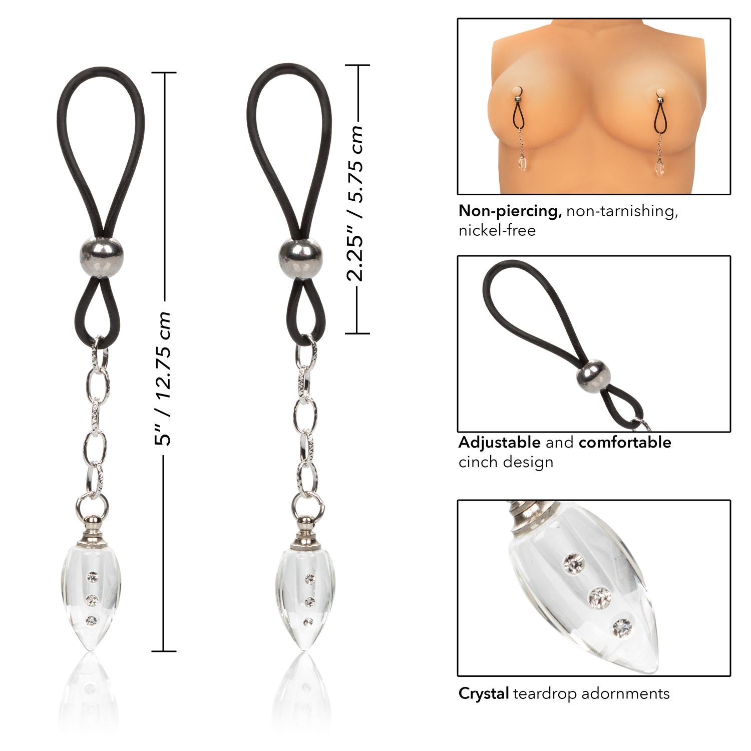 Nipple Play Non-Piercing Nipple Jewelry Teardrop Body Jewelry - Tophatter Daily Deals