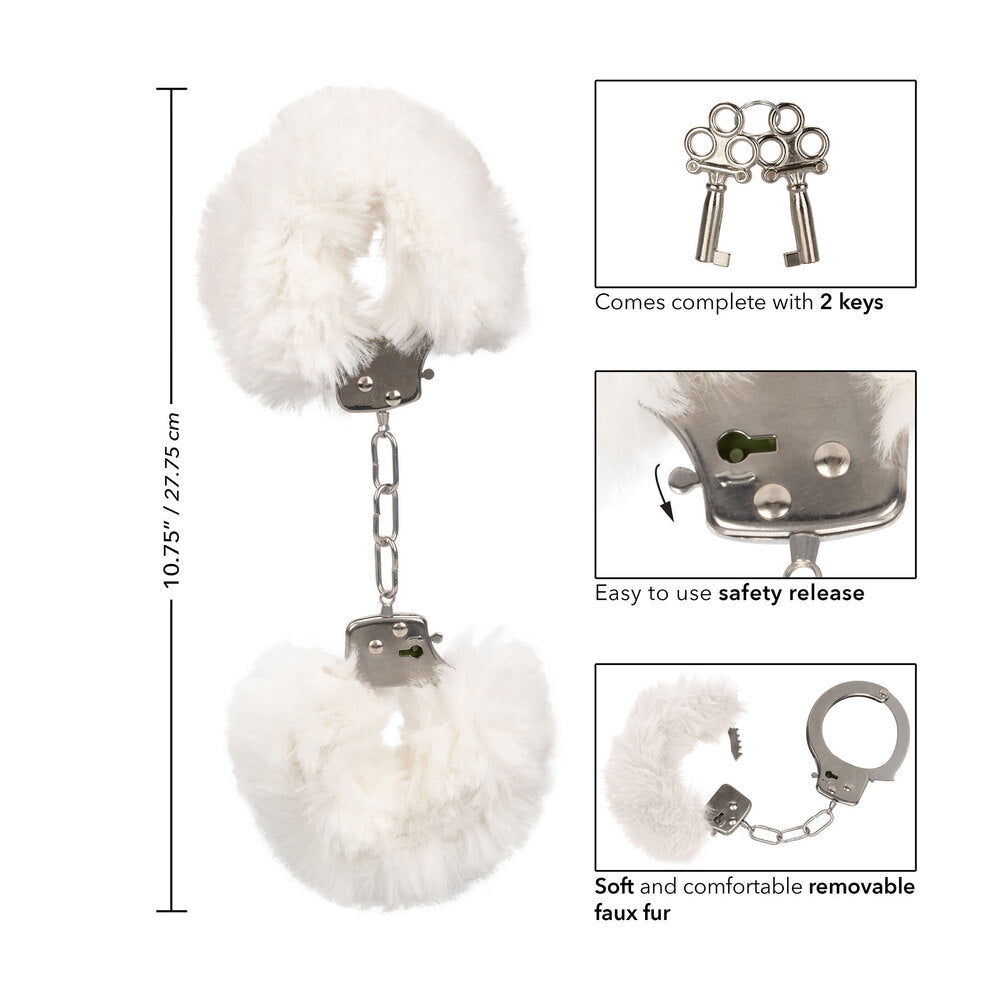 Ultra Fluffy White Furry Cuffs – Soft Bondage Handcuffs > Bondage Gear > Handcuffs - Tophatter Daily Deals