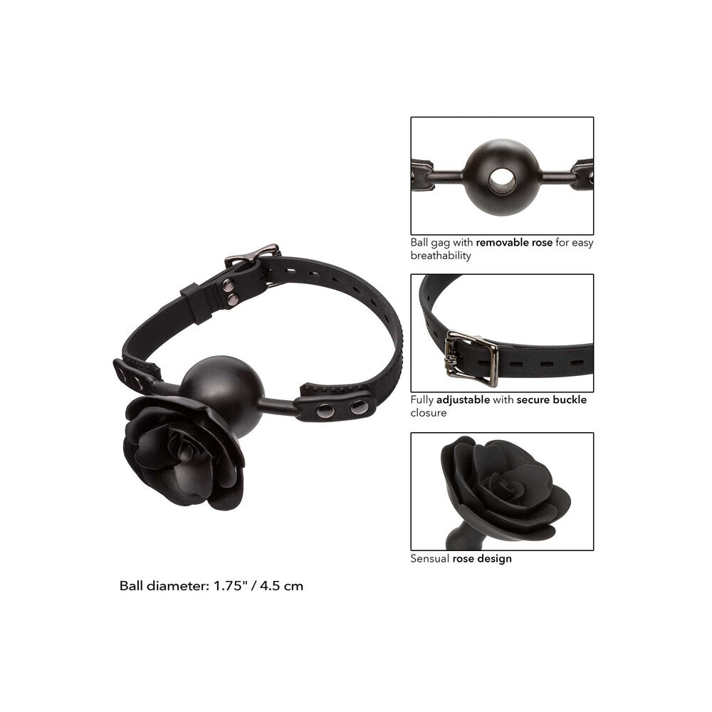 Forbidden Removable Rose Gag – Adjustable Breathable Fetish Accessory > Bondage Gear > Gags and Bits - Tophatter Daily Deals