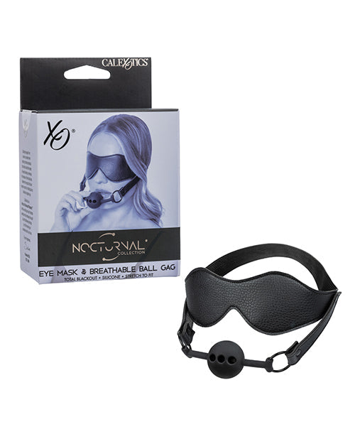 Nocturnal Collection Eye Mask and Breathable Ball Gag – Comfortable Sensory Restraint Set > Bondage Gear > Gags and Bits - Tophatter Daily Deals