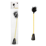 Boundless Feather Crop Black Faux Leather and Feather Tickler BDSM Dual Crop 15 Inch > Bondage Gear > Ticklers - Tophatter Daily Deals
