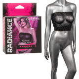 Radiance Plus Size Black Rhinestone Bandeau Top Fits Up to 3X > Clothes > Plus Size Lingerie - Tophatter Daily Deals