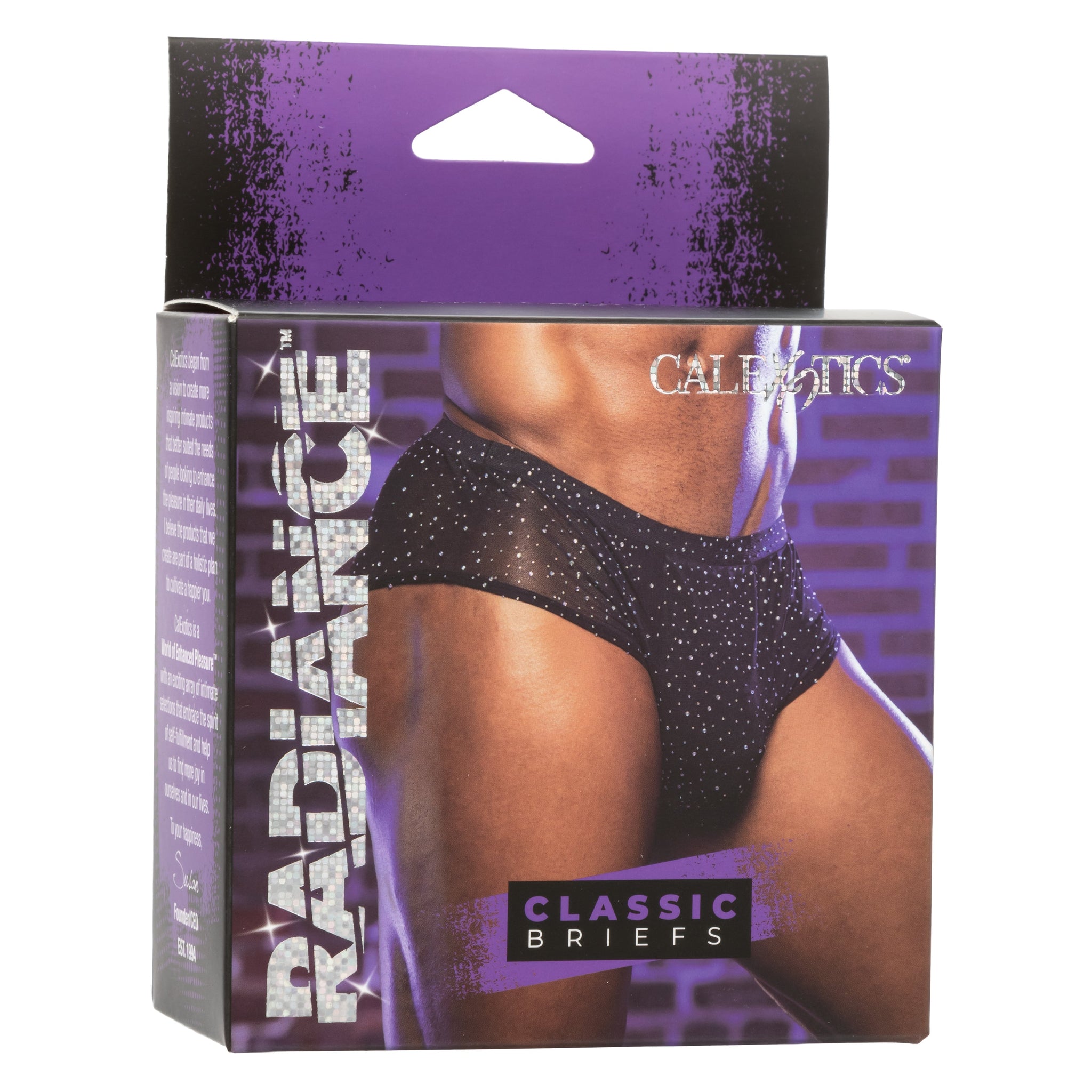Radiance Classic Briefs Black Sheer Mesh with Iridescent Rhinestones Medium > Clothes > Mens Briefs - Tophatter Daily Deals
