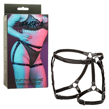 Euphoria Collection Plus Size Black Riding Style Thigh Harness with Velvet Interior > Clothes > Womens Harnesses - Tophatter Daily Deals