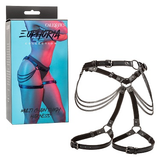 Euphoria Collection Multi Chain Thigh Harness Black Vegan Leather with Adjustable Waist and Thigh Strap > Clothes > Womens Harnesses - Tophatter Daily Deals
