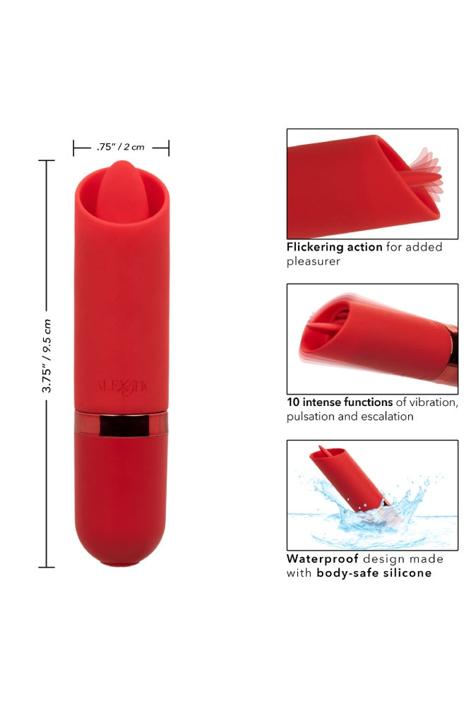 Cal Exotics - Kyst - Flicker Vibrator with Flickering Tongue - Red Sex Toy - Tophatter Daily Deals